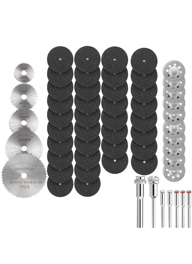 DIY Crafts DIY Crafts CTDIYHI53125 22 mm Diamond Cutting Wheel with 4 Pieces 3 mm Mandrel and 2 Pieces 5 HSS  - Image 1