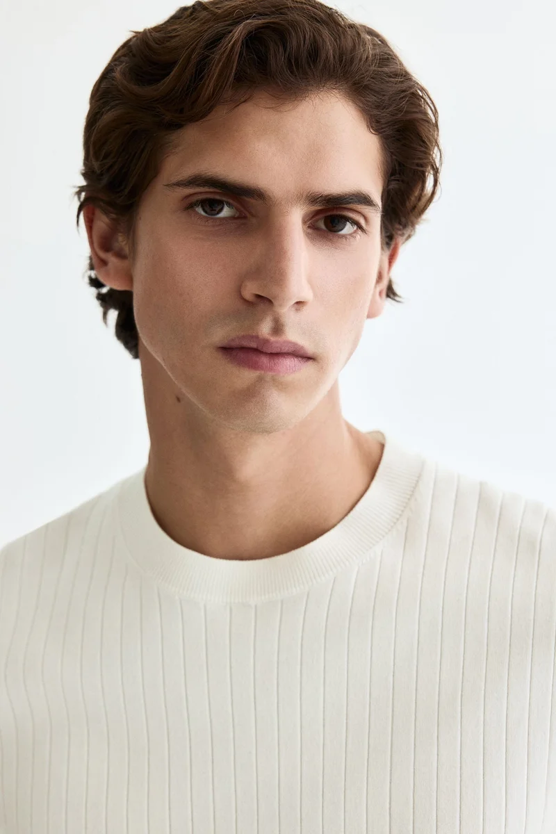 H&M Slim Fit Knitted T-shirt