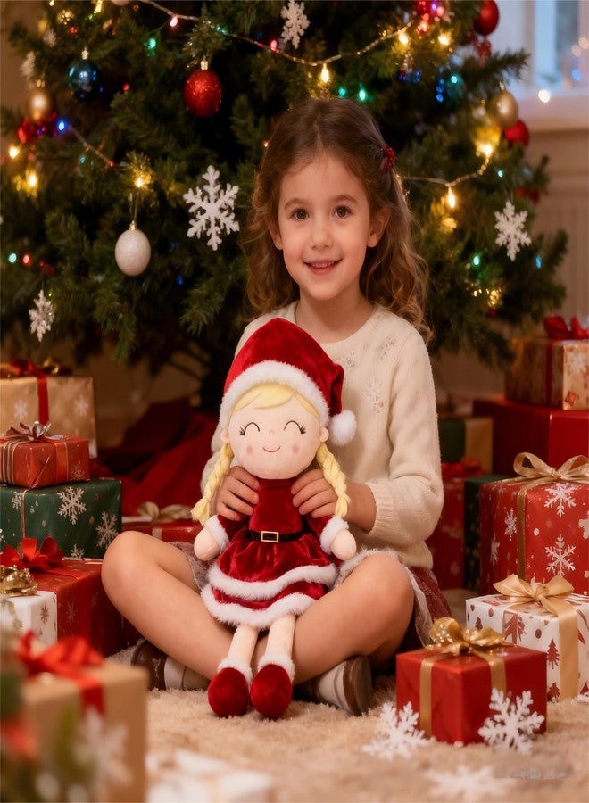 Gloveleya Soft Plush Doll Christmas Girl Dolls with Red Dress, Gift Box & Free Card - Perfect Holiday or Birthday Gift for Toddlers 2-8 Ages - Image 5