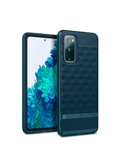 CASEOLOGY by Spigen Parallax Back Cover Case Compatible with Galaxy S20 FE (TPU and PC | Aqua Green)