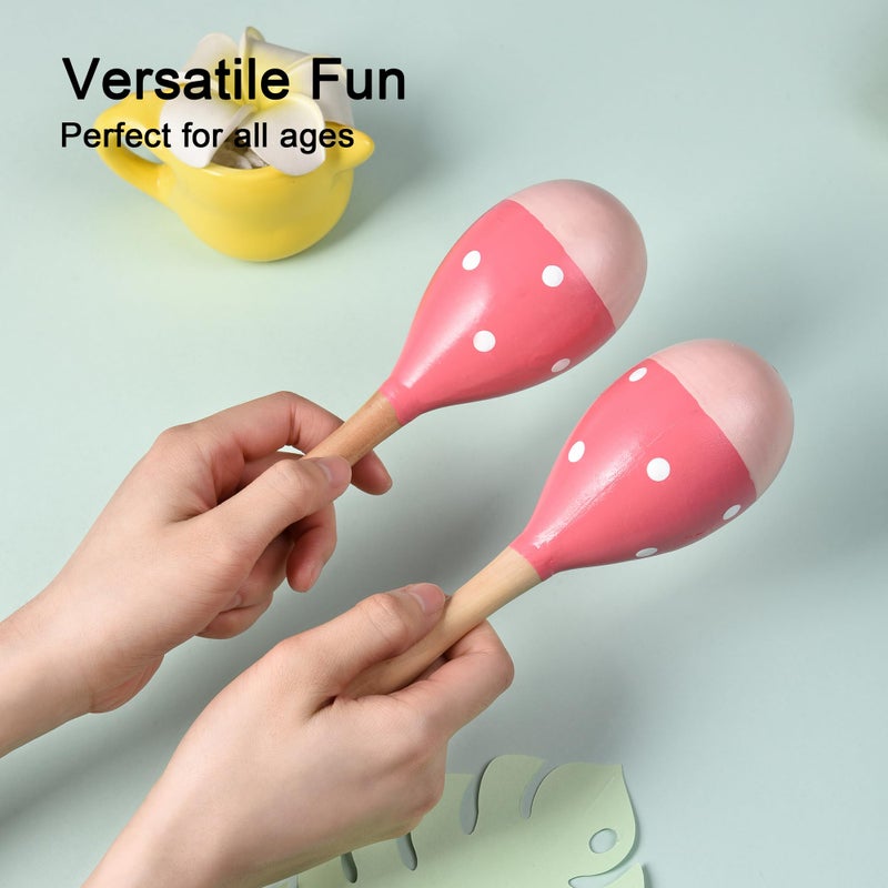 TDOCK Maracas for Adults Kids Babies, Wooden Maracas Shaker Musical Instrument - Image 3