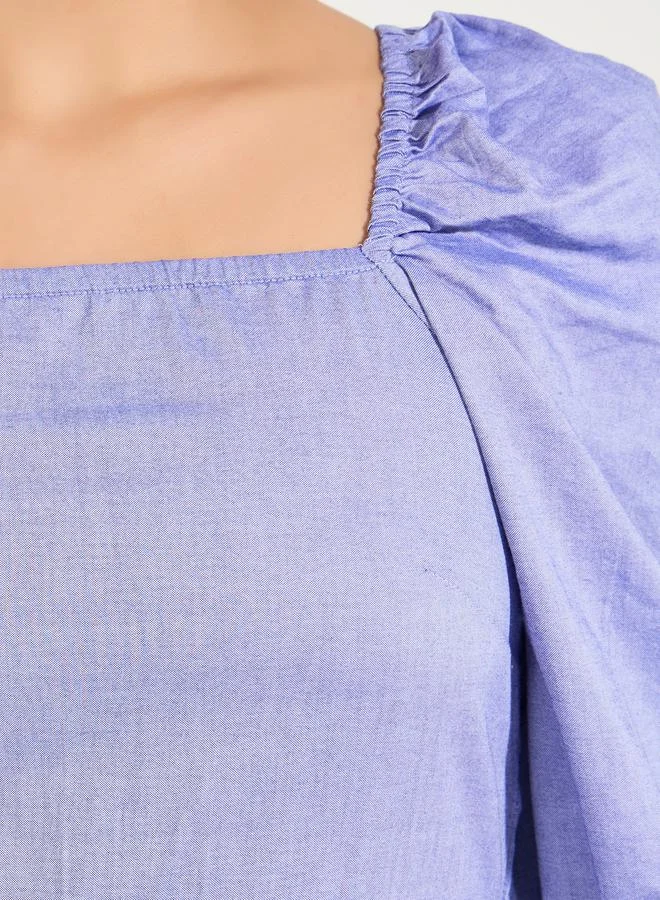 Styli Tiered Puff Sleeve Dress