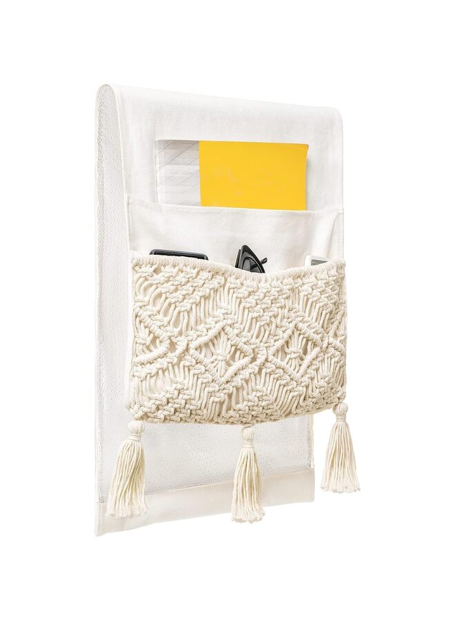 LAMAY Sofa Armrest Organizer Remote Control Holder Couch Bedside Armchair Caddy Storage Basket Bag for TV Remote Control, Magazine, Books, Cell Phone - Image 1