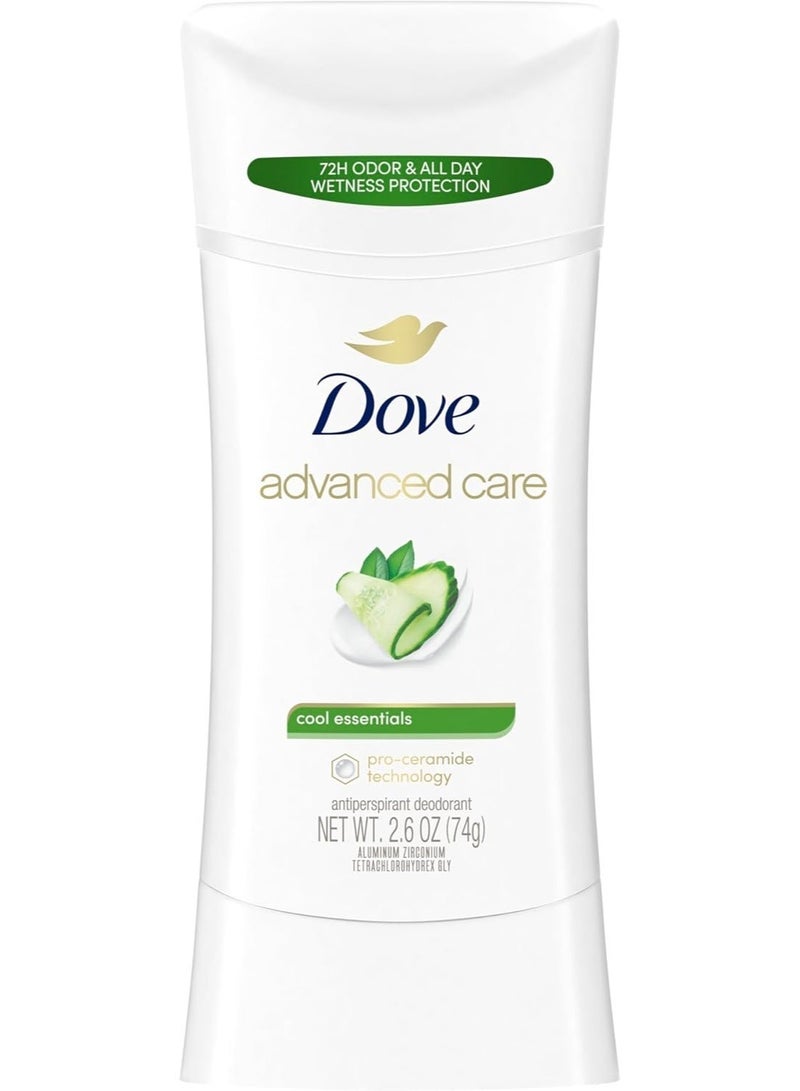 Dove Advanced Care Antiperspirant Deodorant, Cool Essentials, White,  74g