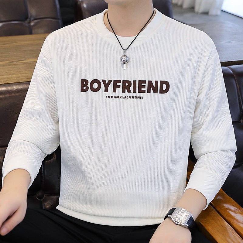 Men'S Autumn Urban Pullover Loose T-Shirt Breathable Men'S Long Sleeve - Image 1