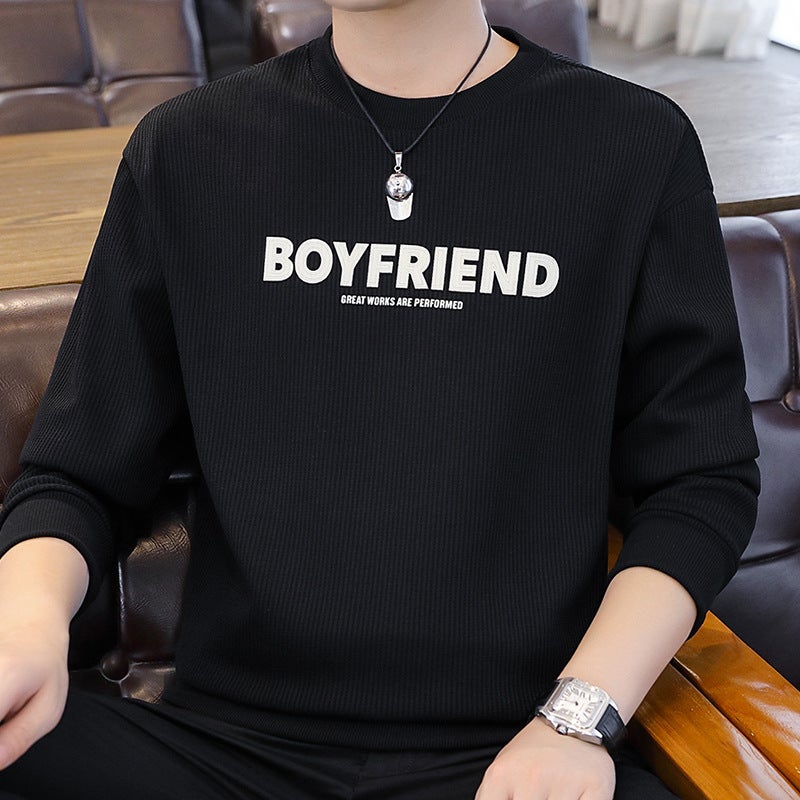 Men'S Autumn Urban Pullover Loose T-Shirt Breathable Men'S Long Sleeve - Image 4