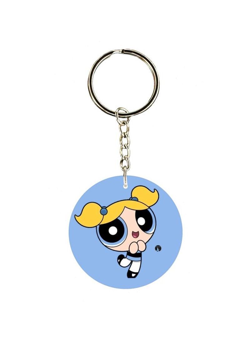 Cartoon Girl Printed Keychain