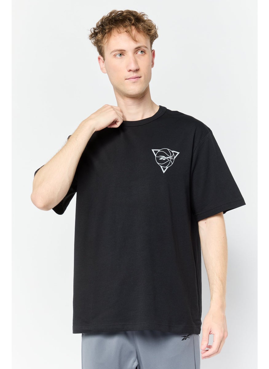 Reebok Men Sportswear Fit Short Sleeves Outdoor T-Shirt, Black  - Image 1