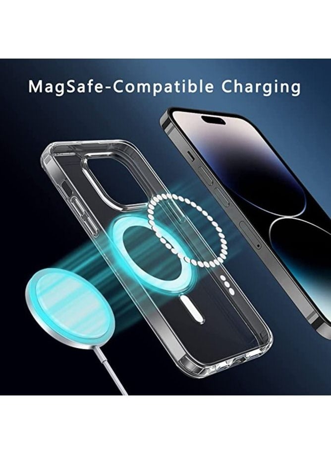 Color Fans - Classic Hybrid Magnetic Case for iPhone 15 Pro Max case Compatible with Magnetic Charging and HaloLock Shockproof Grade Protection Scratch-Resistant Back Clear - Image 1