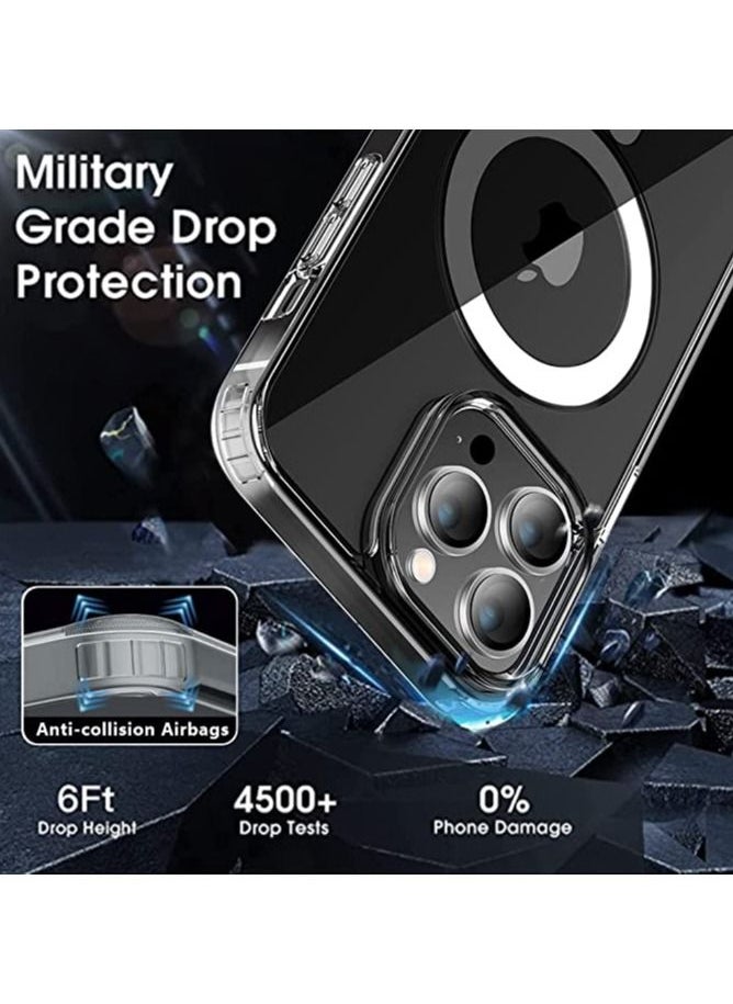 Color Fans - Classic Hybrid Magnetic Case for iPhone 15 Pro Max case Compatible with Magnetic Charging and HaloLock Shockproof Grade Protection Scratch-Resistant Back Clear - Image 1