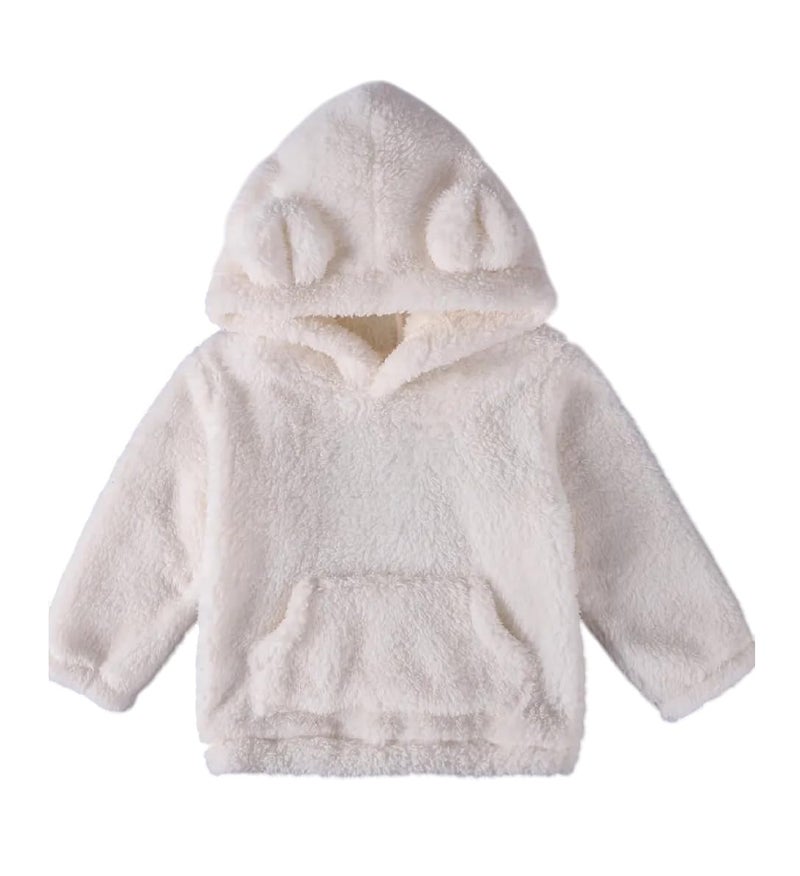 Lymio Junior's Boys and Girls Hoodie | Hooded Sweatshirts for Kids | Unisex Winter Wear Sweatshirt (J-91-White) | Age 3-4 Years - Image 1