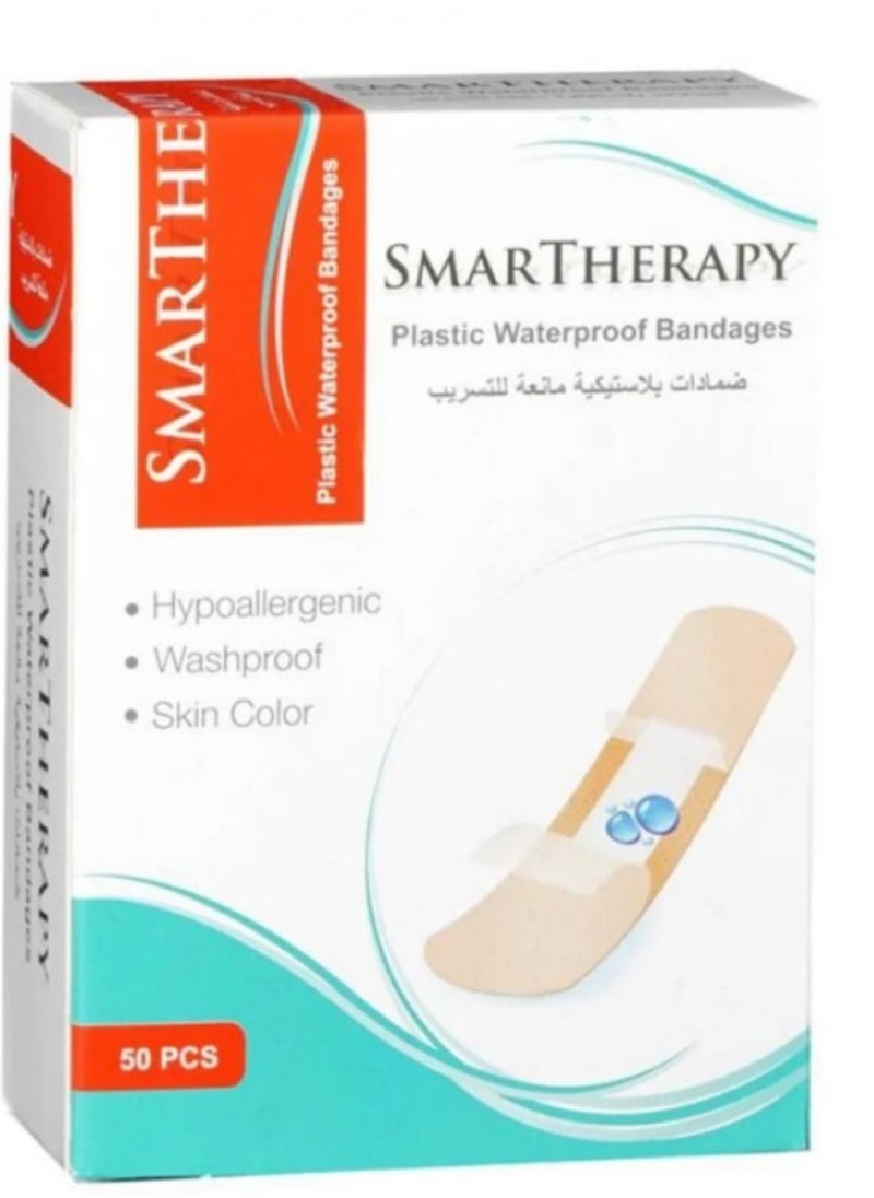 SMARTHERAPY - 50 PCS Box Standard Plastic Waterproof Bandages – Size 19*72mm - Image 1