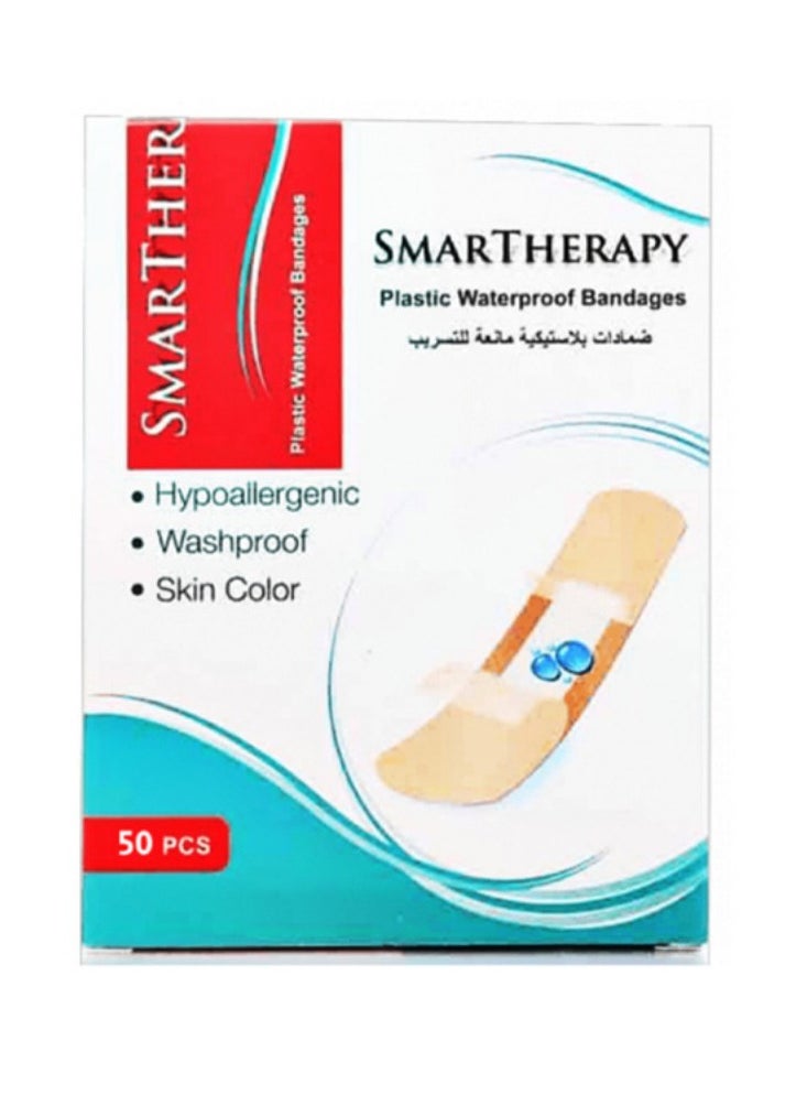 SMARTHERAPY - 50 PCS Box Standard Plastic Waterproof Bandages – Size 19*72mm - Image 1