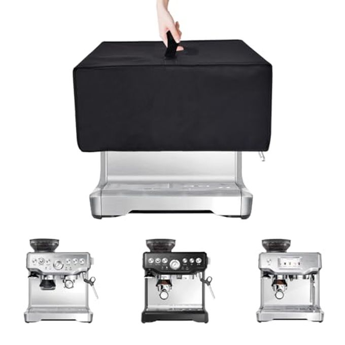 NUENSS-ROR Coffee Maker Cover for Breville Espresso Machine, Heavy Duty Thickened Waterproof Dustproof Protective Cover Case for Breville BES870XL/BES880BSS/BES870BSXL Espresso Machine (Black)