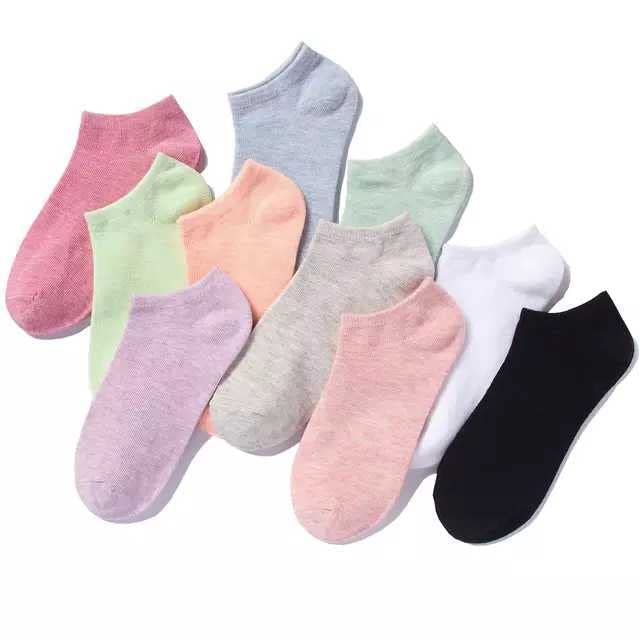 Creature Ankle Length Plain Colourful Socks For Women/Girls-Combo Free Size Pack of 5 Pairs(SCS-WS-07-P-05) - Image 1