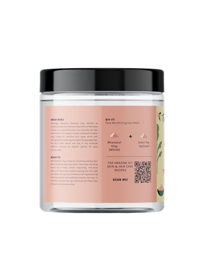 Tattvalogy Moroccan Rhassoul Clay Powder - White | Ghassoul | Detoxifying and Rejuvenating Clay | Raw , Vegan and Organic | Defence From Blemishes & Pimples | Hair & Face Pack | In Plastic Jar - 125 GM - Image 2