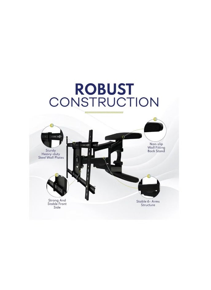 Generic - TV Wall Mount - Full Motion TV Mount - Wall TV Bracket Supports 40 To 85 Inches TV Screens Swivel of up to 180 degrees TV Wall Mount - Image 1
