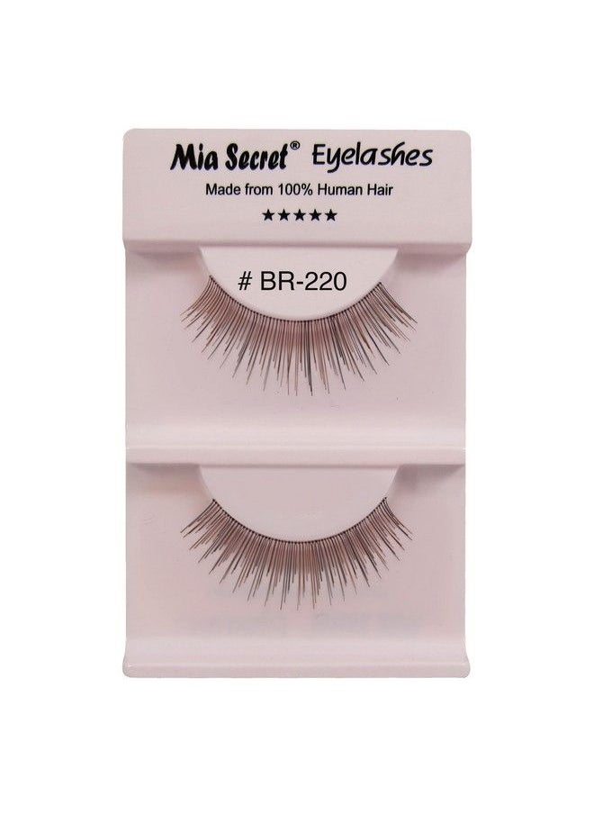 MIA SECRET Mix Highlights Eye Lashes Naturallooking Black Strip False Eyelashes Lightweight Human Hair Fake Lash Reusable Eyelash Extension 4 Pack (Br220)  - Image 1
