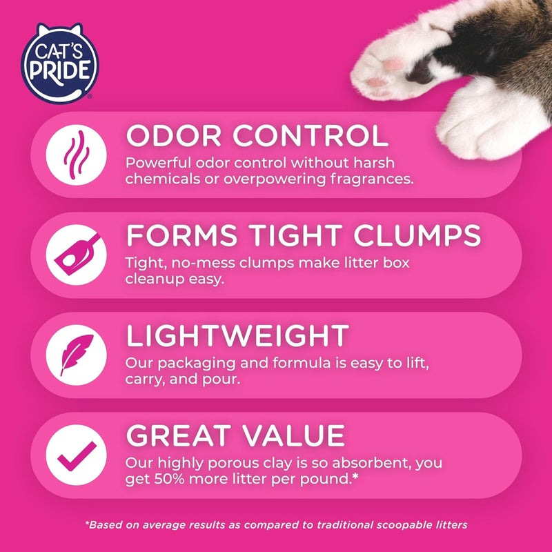 Cat`s Pride Lightweight Clumping Litter: Flushable Easy Scoop - Powerful Odor Control - Scented, 10 Pounds - Image 4