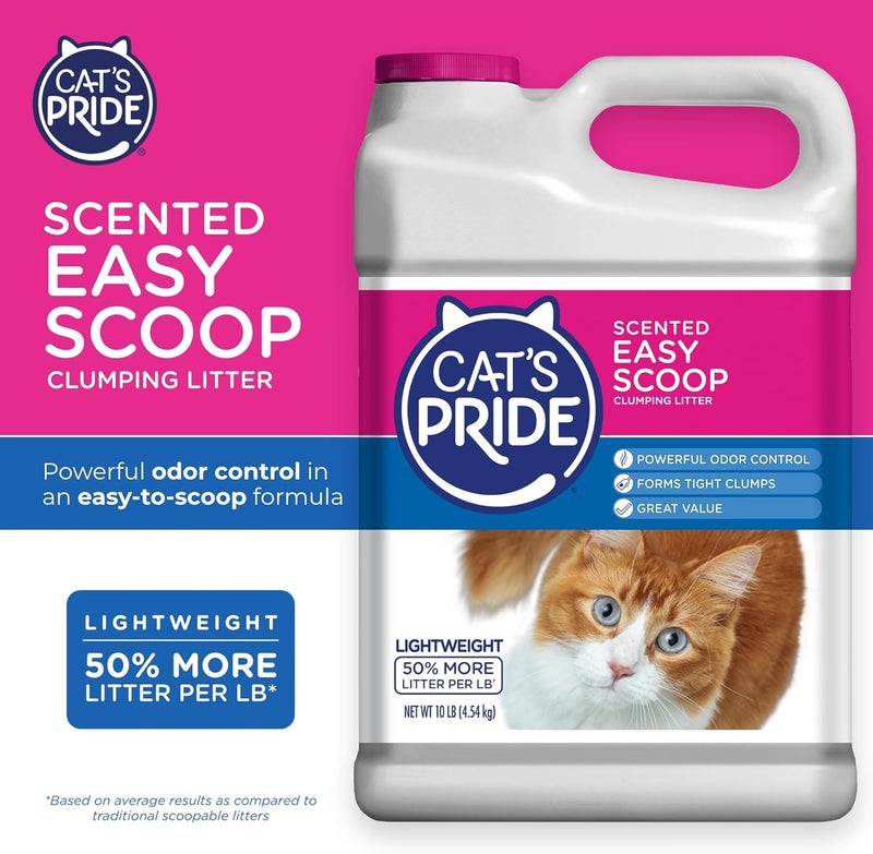 Cat`s Pride Lightweight Clumping Litter: Flushable Easy Scoop - Powerful Odor Control - Scented, 10 Pounds - Image 3