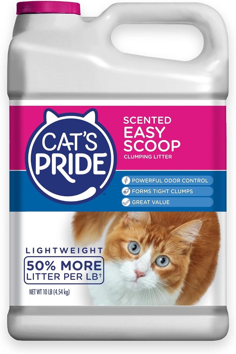 Cat`s Pride Lightweight Clumping Litter: Flushable Easy Scoop - Powerful Odor Control - Scented, 10 Pounds - Image 1