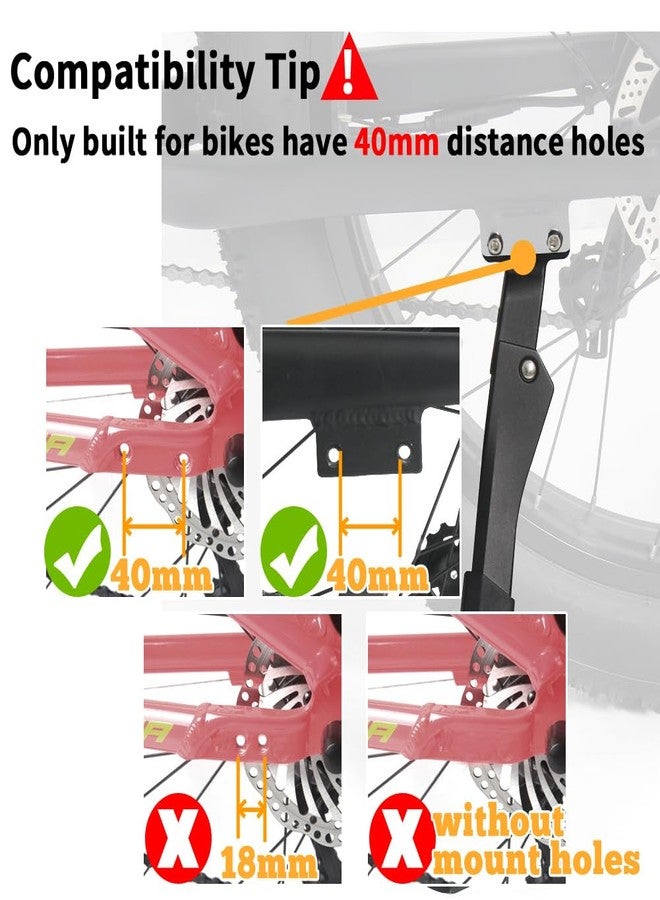 Sataway Kickstand Adjustable Heavy Duty Rear Mount Bicycle Aluminum Alloy Kick Stand for 26-29inch EBike,Mountain Bike,Dirt Bike (40mm) - Image 2