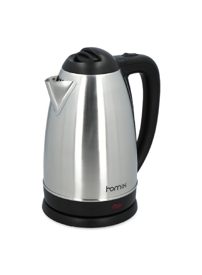 homix 1850W - 2200 Easy Pouring Integrated Button Electric Kettle Silver and Black 2.5 L 325S - Image 3