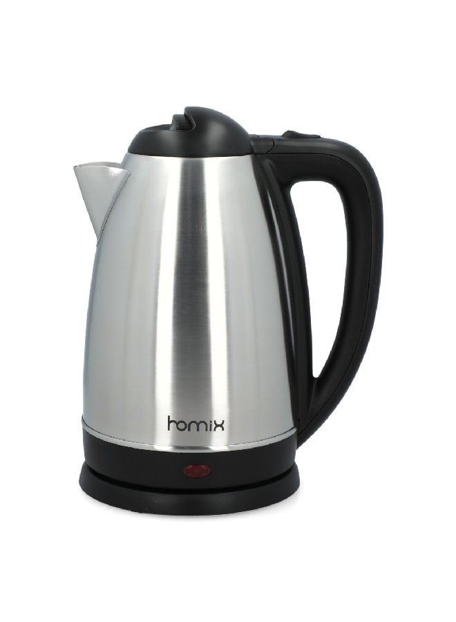homix 1850W - 2200 Easy Pouring Integrated Button Electric Kettle Silver and Black 2.5 L 325S - Image 2