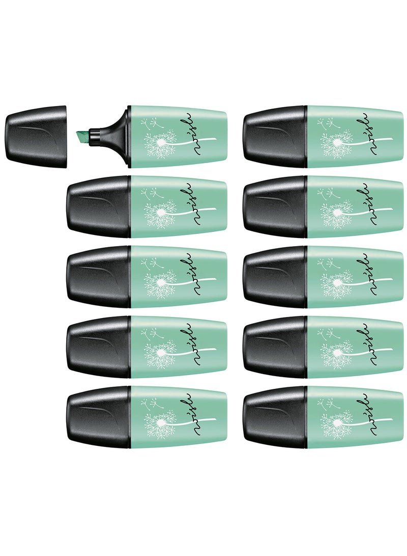 STABILO Boss Mini Pastel Mint Color Highlighter, for Journal Planner , Marking Dictionary, Note Taking , Drawing illustrations , Pack of 10 Pens  - Image 3