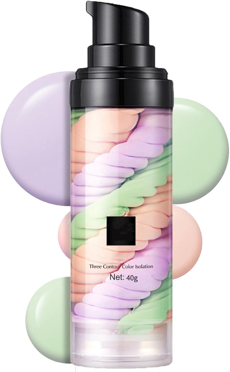 One Step Color Corrector Face Primer Skin Perfecting Primer Isolation Cream Skin Tone Correcting and Brightening Makeup Primer Oil Control Moisturizing Vegan Friendly
