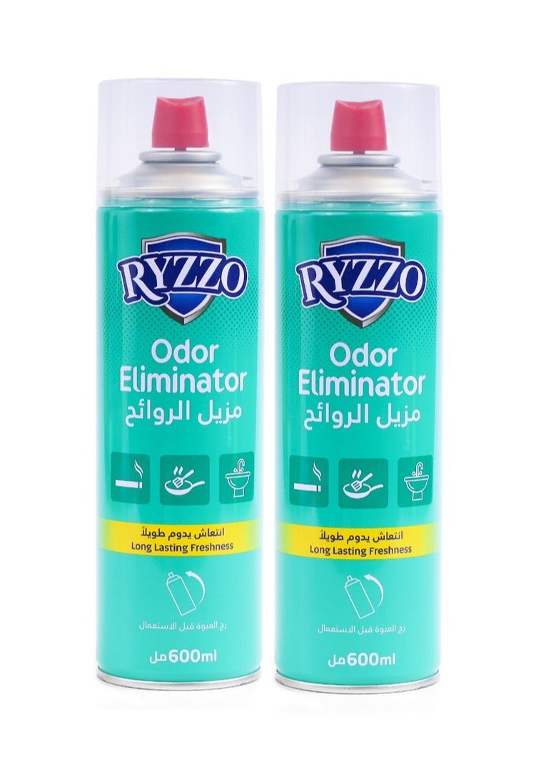RYZZO ODOR ELIMINATOR GREEN 2x600 ML - Image 1