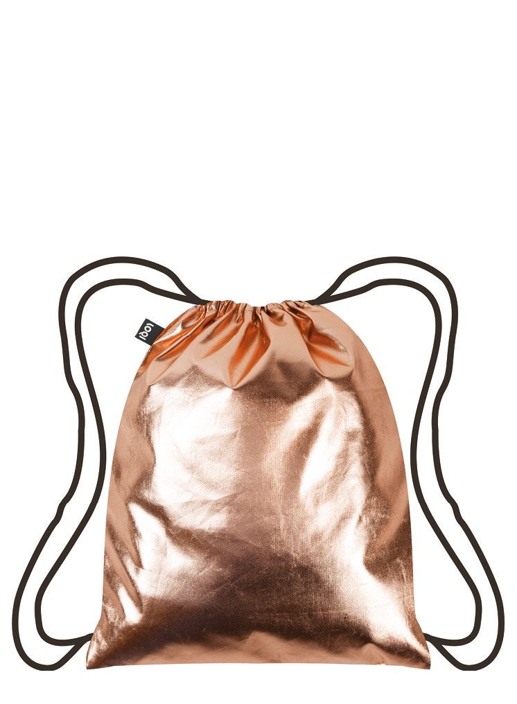 LOQI LOQI Metallic Backpack One Size Rose Gold 