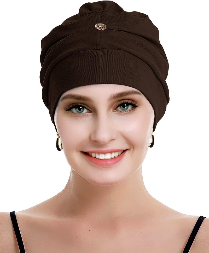 osvyo Cotton Chemo Turbans for Women Cancer Hairloss hat - Cotton Lightweight Headwear Sealed Packaging - Image 5