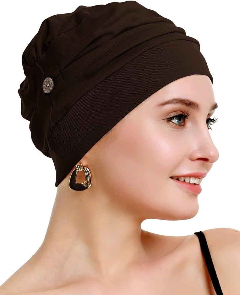 osvyo Cotton Chemo Turbans for Women Cancer Hairloss hat - Cotton Lightweight Headwear Sealed Packaging - Image 3