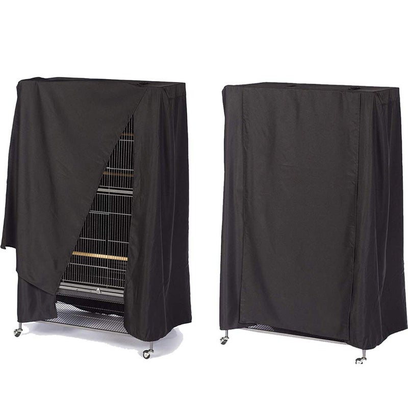 FLR Universal Bird Cage Cover, Breathable Material Good Night Cover for Parrot Waterproof Heavy Duty Outdoor Large Bird Cage Cover - Black - Image 3