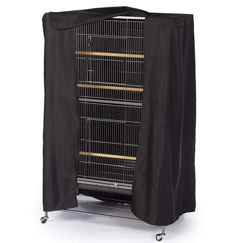 FLR Universal Bird Cage Cover, Breathable Material Good Night Cover for Parrot Waterproof Heavy Duty Outdoor Large Bird Cage Cover - Black - Image 1