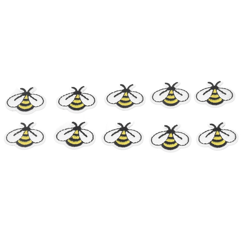10pcs Little Bee Patch Bee Shape Ironing Cute Sewing Patches DIY Sewing Embroidered Patch Bee Patches for Dress Hat Shoe - Image 3