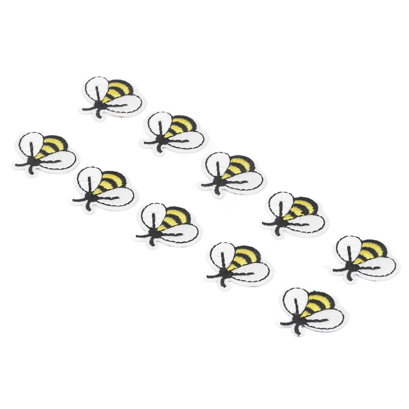 10pcs Little Bee Patch Bee Shape Ironing Cute Sewing Patches DIY Sewing Embroidered Patch Bee Patches for Dress Hat Shoe - Image 5