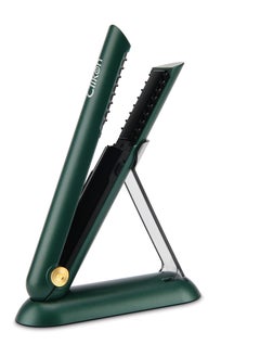 Clikon Cordless Rechargeable Hair Straightener with USB-C, 4800 mAh Battery, Adjustable Temperature Settings, 1200 Watts, 2 Year Warranty, Green, CK3317  - Image 1