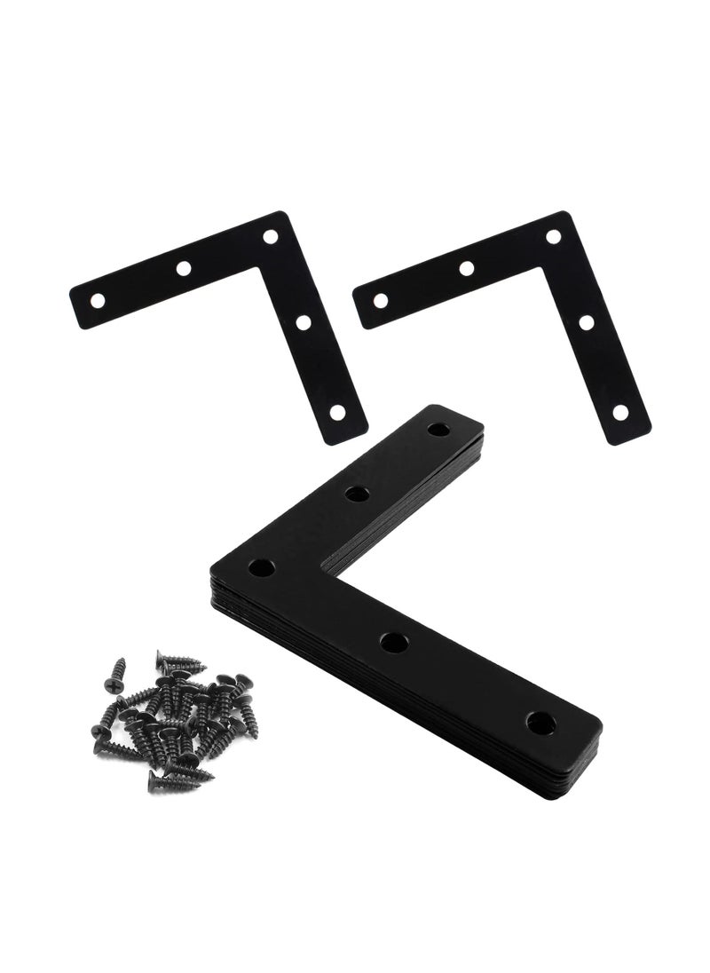 Flat Corner Brace, 20 Pcs L Shaped Corner Bracket, 2"x2" Heavy Duty Stainless Steel Shelf Supports, Duty Furniture Fastener Corner Connector for Wood Shelf Cabinet Table Chair - Image 1