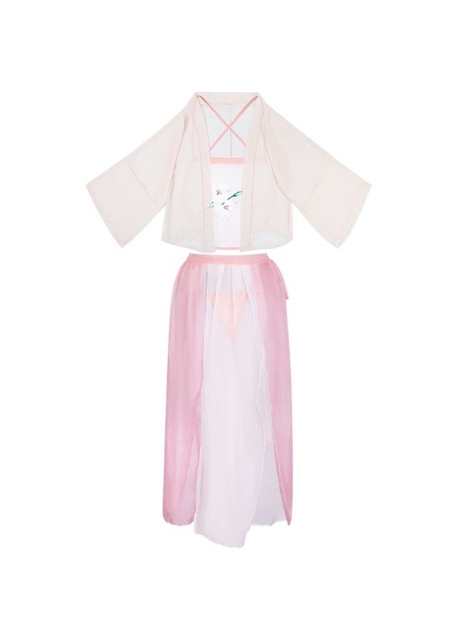 SINMIUANIME Women's Anime Cosplay Lingerie Classical Embroidered Hanfu Asian RolePlay Suit Cheongsam Dress Costumes (1088Pink) - Image 1