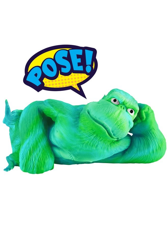The Orb Factory Orb Original Funkee Monkee Jumbo (Green/Blue) - Big 4.5 Pound Stretchy Monkey - Funny, Squishy And Perfect To Squeeze For Stress Relief - Trending Collectible Sensory/Fidget Toy For Kids And Adults - Image 3