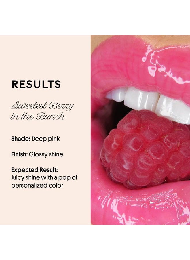 Winky Lux Fruity Gloss pH Lip Stain, Non Sticky Lip Gloss, Tinted Lip Oil, Lip Lacquer, Yummy Fruit Lipgloss, Jojoba Oil for Hydration & Shine, Raspberry  - Image 4