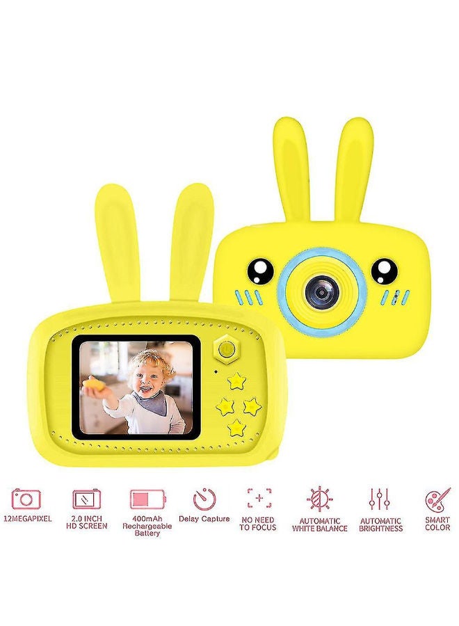 SHOPI Children Mini Camera Full HD 1920P Portable Digital Video Photo Camera 2 Inch Screen Display Children For Kid Game Study Camera YELLOW - Image 1