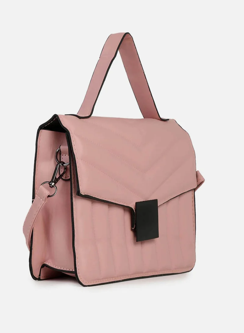 Haute Sauce Luxe Quilted Pink Cross Body Bag