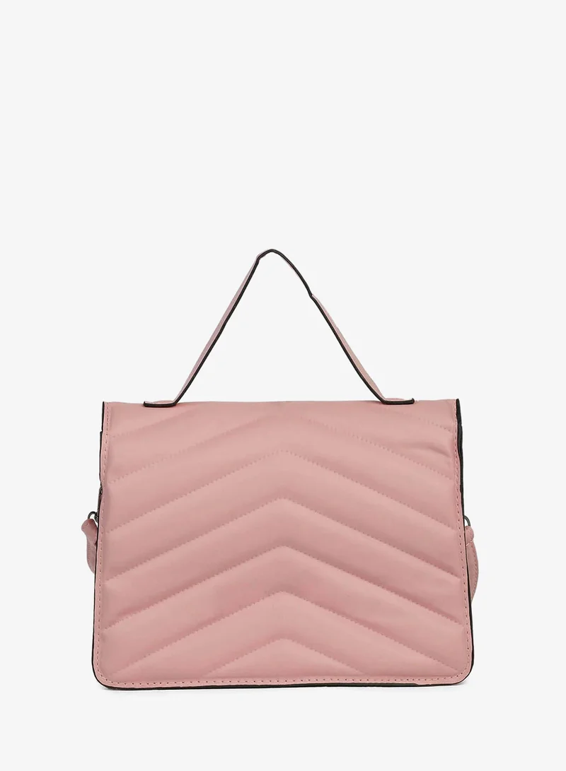 Haute Sauce Luxe Quilted Pink Cross Body Bag