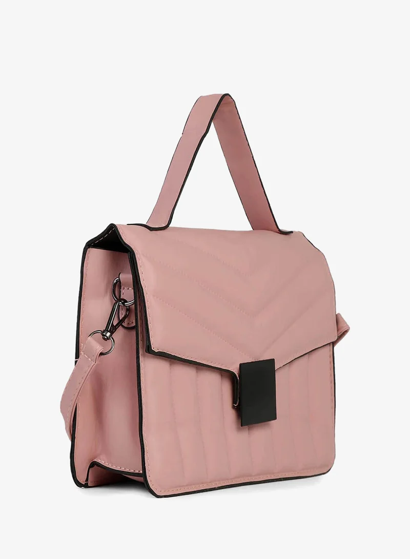 Haute Sauce Luxe Quilted Pink Cross Body Bag
