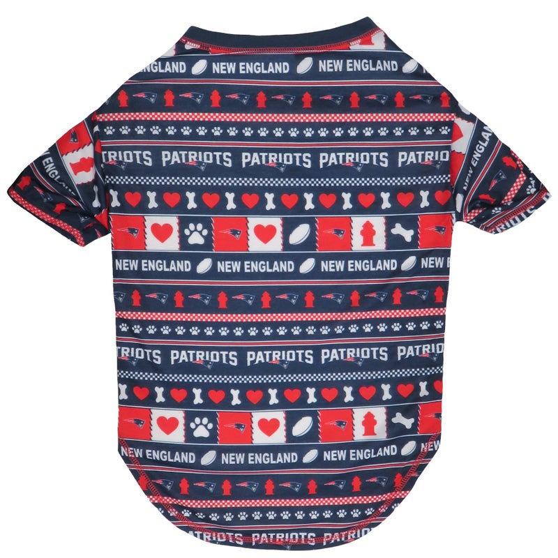 PET SHIRT for Dogs & Cats - NFL NEW ENGLAND PATRIOTS Dog Ugly Tee Shirt, X-Small. - Cutest Pet Tee Shirt for the real sporty pup