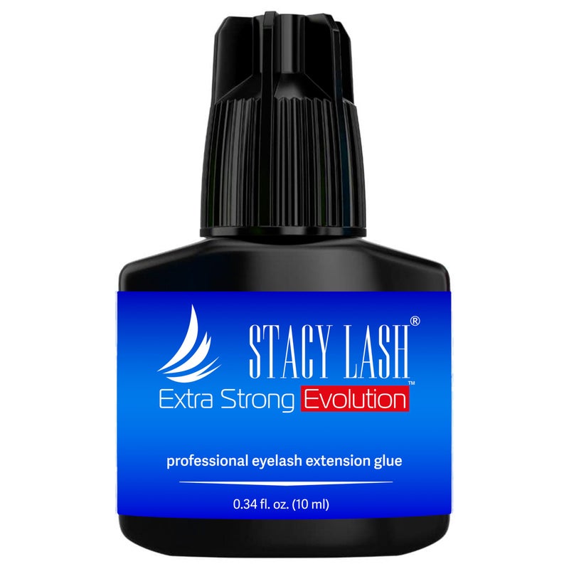 Stacy Lash Extra Strong Evolution Eyelash Extension Glue Stacy Lash (0.34 fl.oz/10 ml)/1-2 Sec Dry/Retention – 8 Weeks/Professional Supplies/Black Adhesive - Image 1