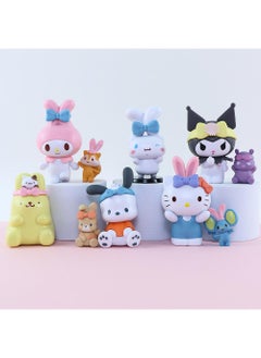 Y&D Kawaii Sanrio Figure My Melody kuromi Figure Birthday Party Supplies, Cinnamon Cupcake Toppers, Cute Mini Figure Toys Birthday Party Favor For Kids Fans Collection Bouquet Desk Decor  - Image 2
